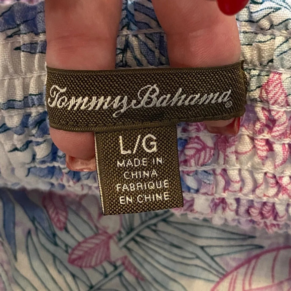Tommy Bahama Serafina linen palm leaf print Sundress Multicolor 33705 - Picture 8 of 11